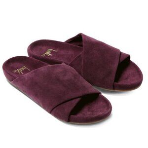 BEEK Suede Kea Sandals in Plum Suede
